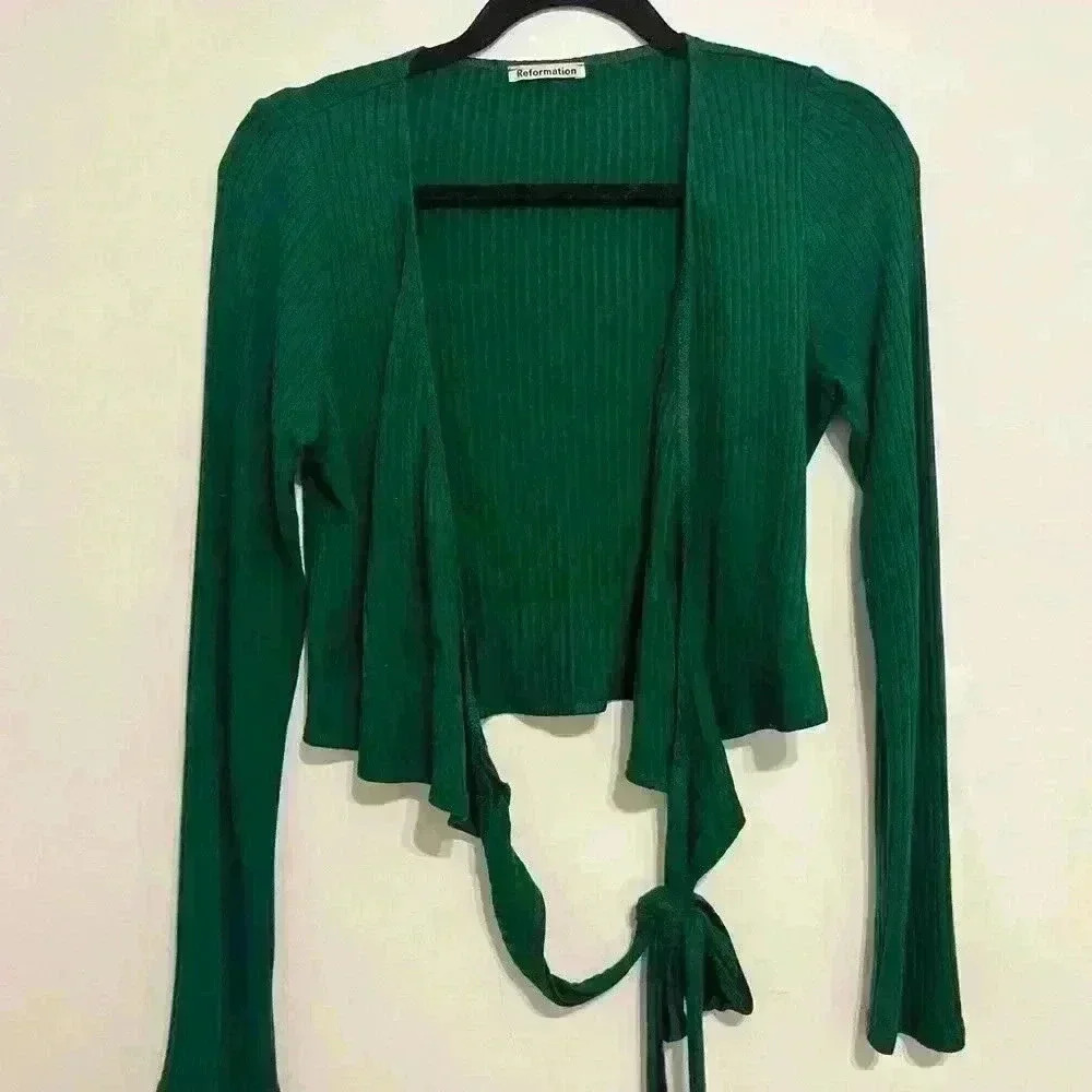 Reformation  wrap top